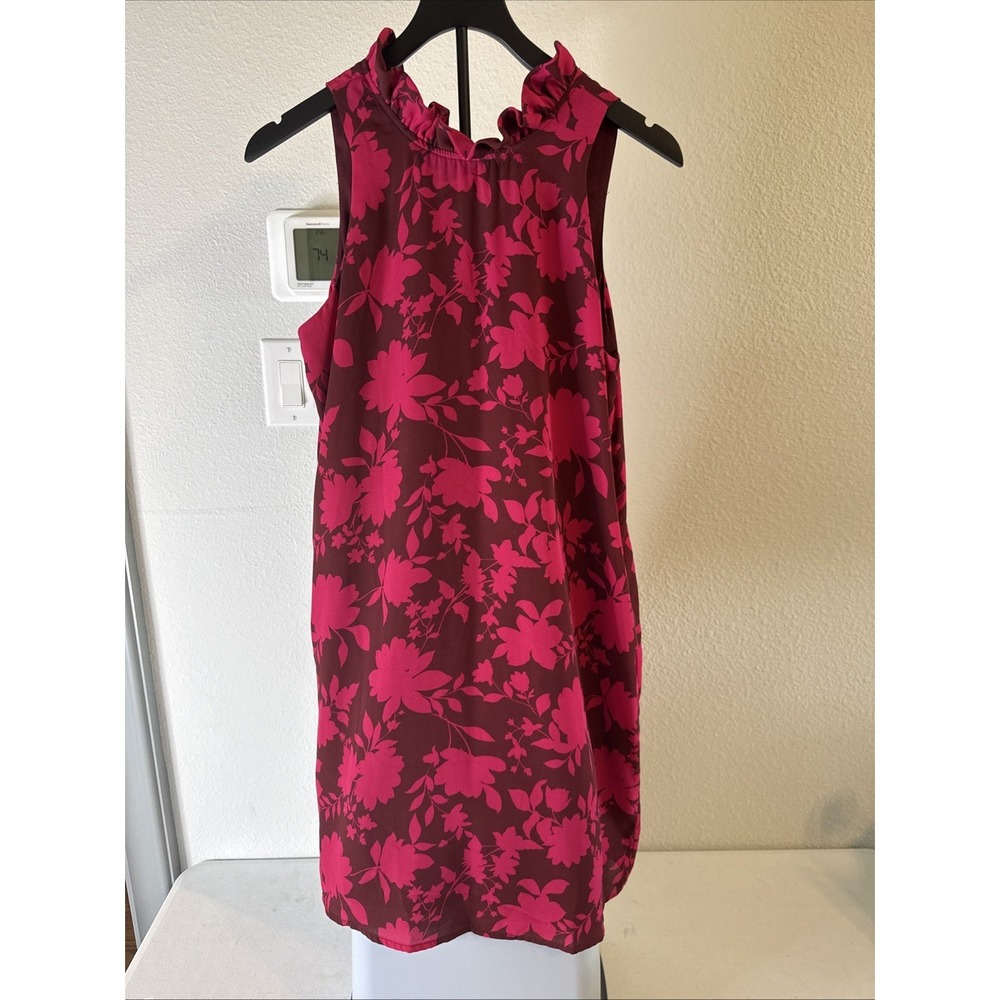 Gibson Women's Floral Polyester Lined Chiffon Casual Career Dress Size Small